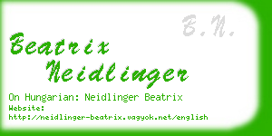 beatrix neidlinger business card